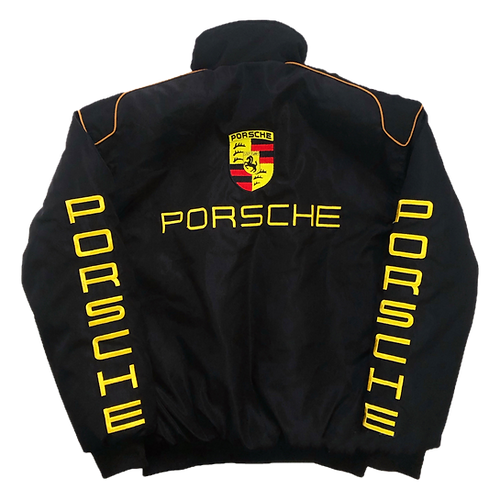 Porsche Jacket - Black (Embroidered)