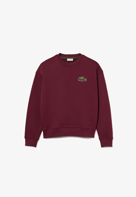 Lacoste Premium SweatShirt Embroidered- Burgundy Maroon