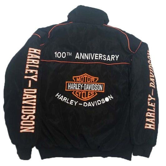 Harley Black Jacket - (Embroidered)