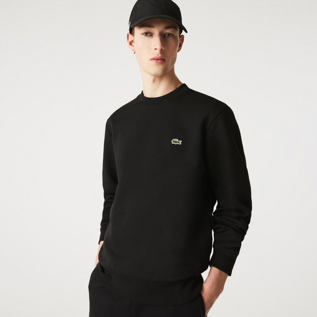 Lacoste Premium SweatShirt Embroidered- Black